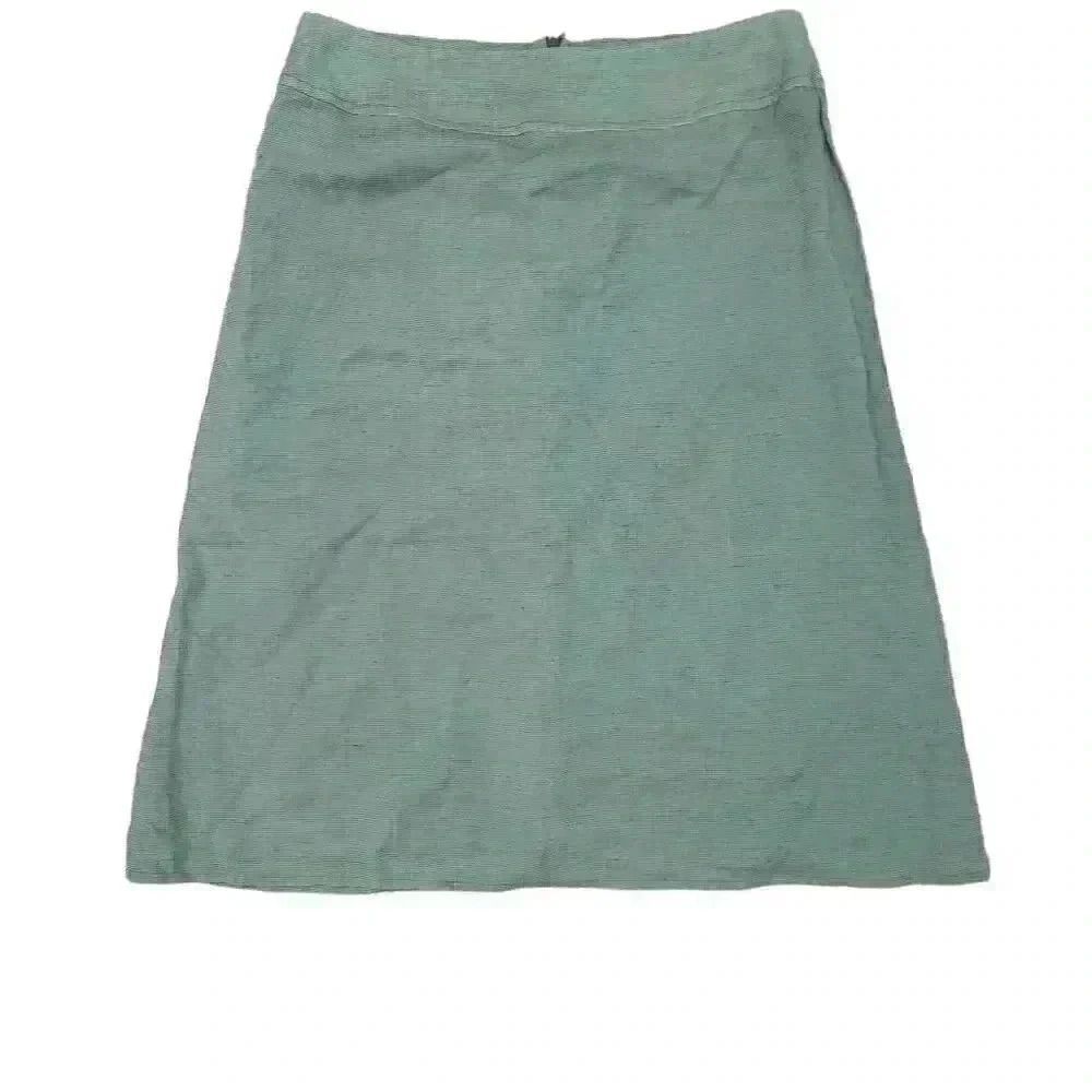 William Riera Women's Teal Viscose A-Line Lined Skirt NEW
